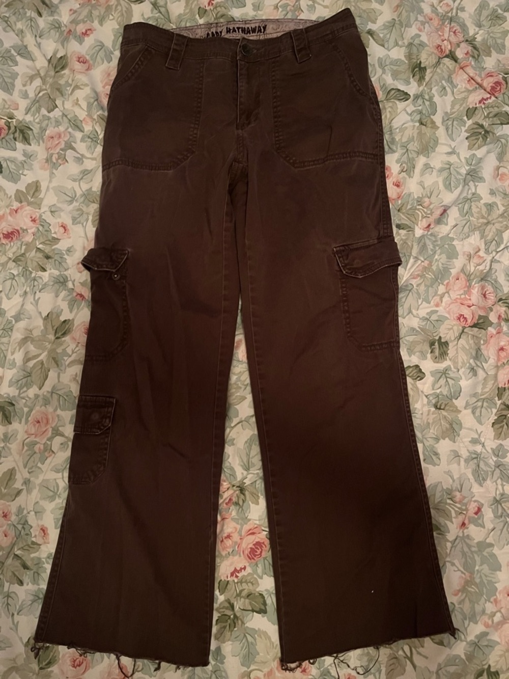 Matman Women’s Straight Leg Cargo Pants in Dark Brown